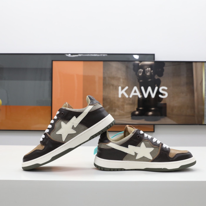 A Bathing Ape SK8 Sta Brown Ivory  BA001FWH801013_BEI_A