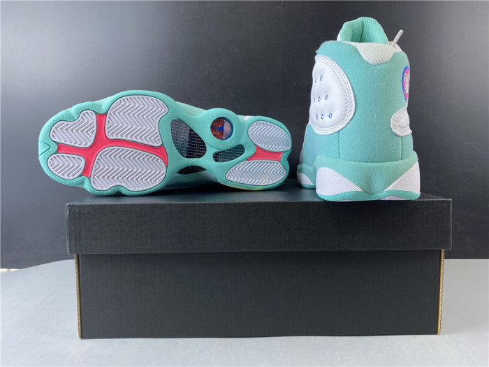 Jordan 13 Retro White Soar Green Pink (GS) 439358-100