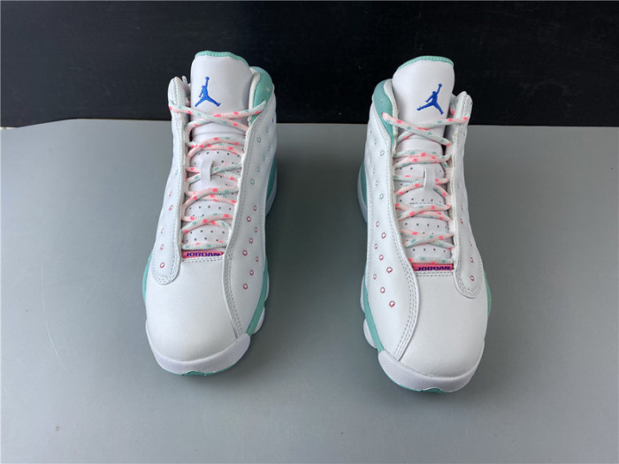Jordan 13 Retro White Soar Green Pink (GS) 439358-100